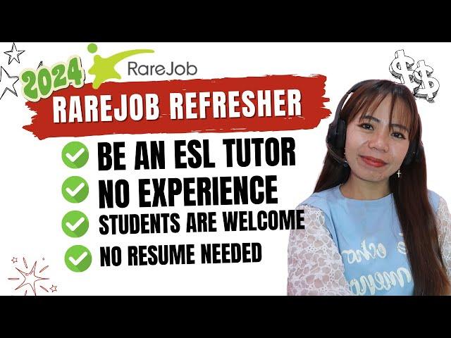 RAREJOB Application Process 2024 | Be an ESL Tutor