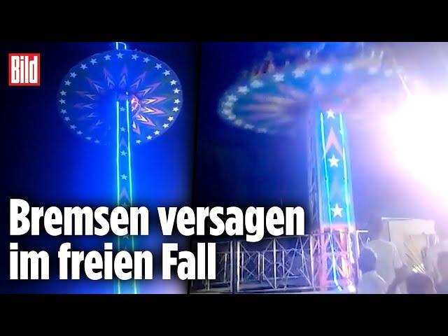 Fahrgeschäft kracht bei Kirmes-Unfall brutal zu Boden | Indien