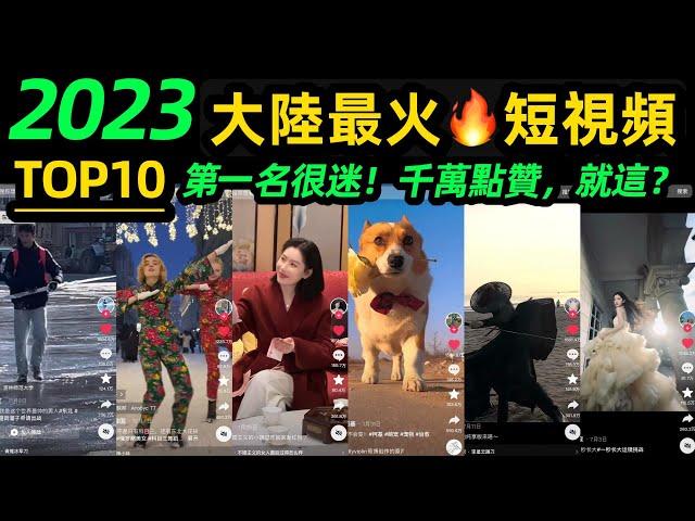 抖音2023最火短視頻TOP10 ‼️第一名很迷，千萬點贊，就這【年度盤點】搞笑寵物｜顏值美女｜跳舞耍酷｜反差轉場｜網絡熱梗｜片尾有彩蛋️