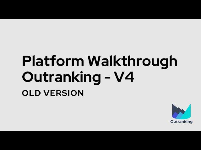 Outranking Platform Walkthrough - [Learning Outranking v4]