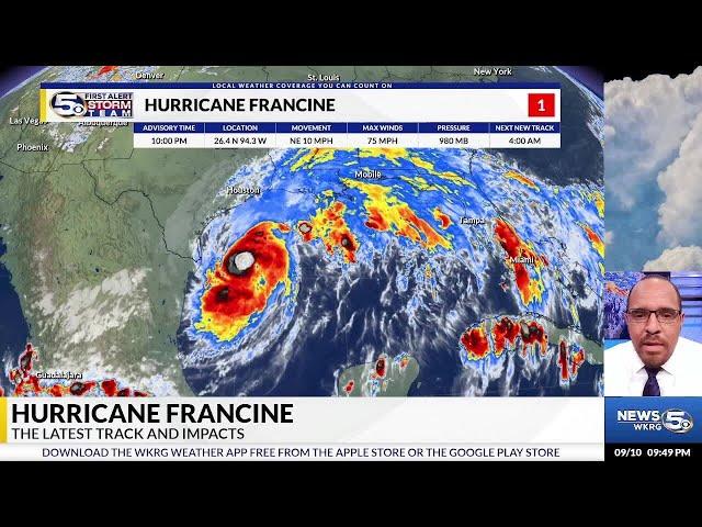 FRANCINE | Landfall expected Wednesday afternoon