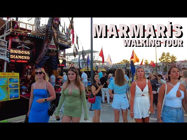 Marmaris City Center Walking Tour l 30 June 2023 Muğla ,Turkey [4K UHD]