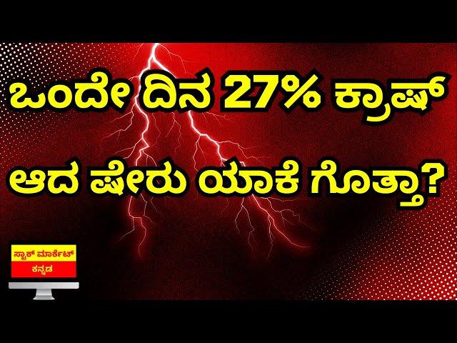 Why Indusind Bank Stock Crashed 27% in Today | Indusind Bank Stock News in Kannada