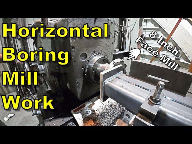 Machining Parts for a Robotic Welding Machine on the Horizontal Boring Mill - Manual Machining