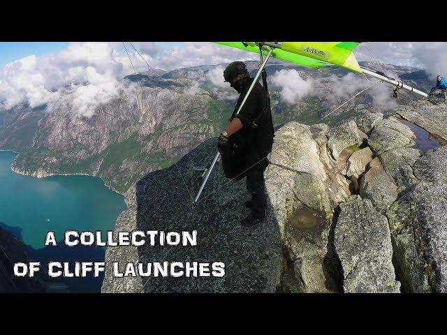 A COLLECTION OF CLIFF LAUNCHES #hanggliding