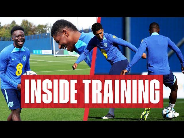 Jude's Nutmegs, Saka v Rashford & Crossing and Finishing Practice | Inside Training