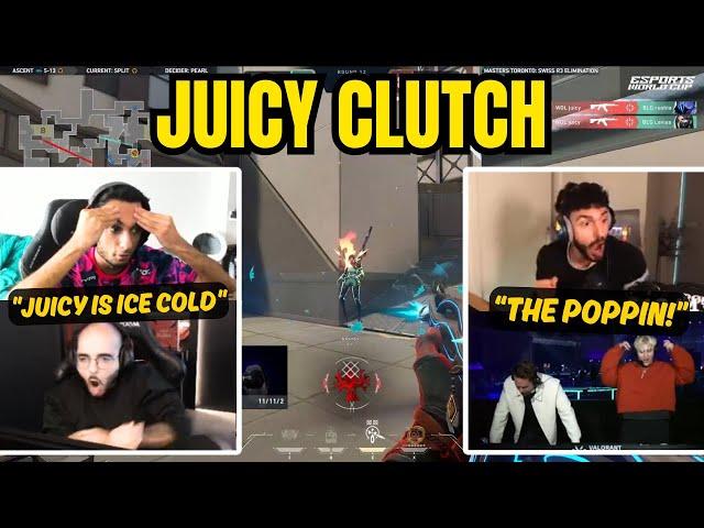 Valorant Casters & Streamers React To WOL Juicy Insane 1v2 CLUTCH Against BLG In VCT Masters Toronto