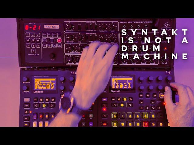 The Syntakt is NOT a drum machine. Its synth machines rule! Syntakt x Digitone x Pro-800  Live Jam