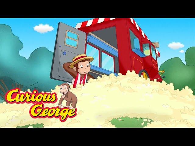 Popcorn Everywhere!  Curious George  Kids Cartoon  Kids Movies