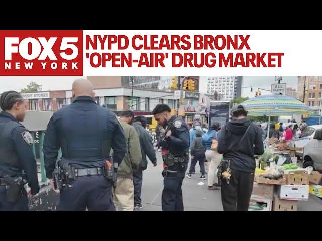 NYPD clears Bronx "open-air" drug market, but problems persist nearby