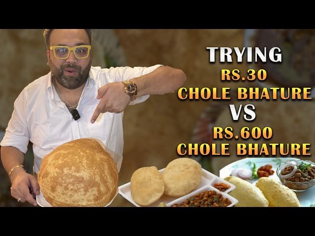 Rs 30 Vs Rs 600 Chole Bhature | Street Food Of Delhi