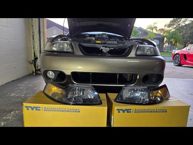 2003 Cobra got some newer o.e.m headlights installed 99-04 Mustang headlights.