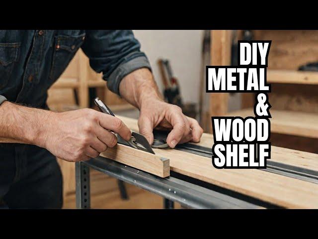 Metal frame decorative shelf / DIY iron and wood easily