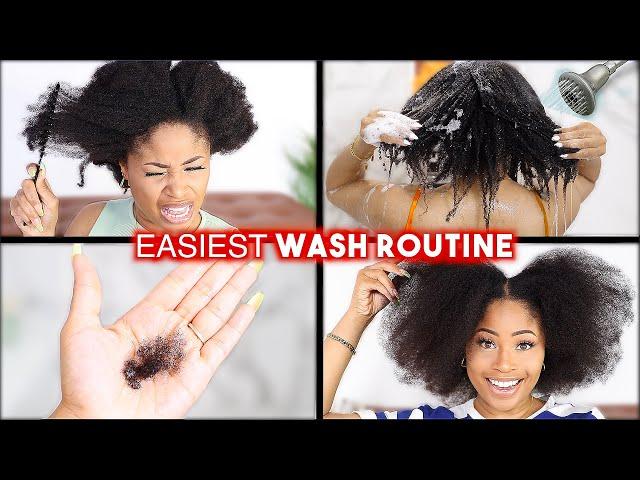 EASIEST Wash Day Routine EVER! [no tears, natural hair]