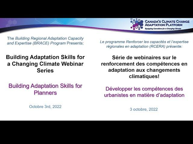 Building Adaptation Skills for Planners | Canada's Climate Change Adaptation Platform