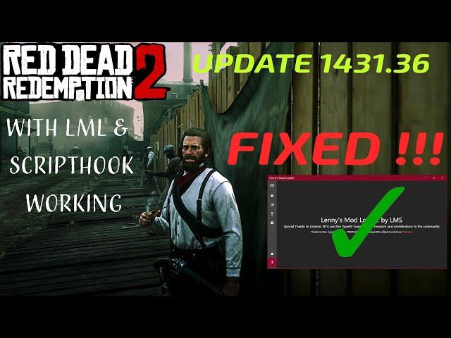 HOW TO FIX RED DEAD REDEMPTION 2  NOT WORKING AFTER  UPDATE 1436.31 LML & SCPITPHOOK WORKING  (PC)