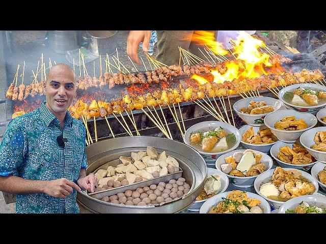 45 MUST TRY Indonesian foods - LAKSA Bogor + BANDUNG Noodles + SUNDANESE BBQ -Indonesian street food