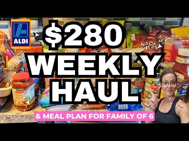 MASSIVE WEEKLY ALDI HAUL/GOING OVER MY BUDGET/WHAT I ALWAYS BUY AT ALDI/LARGE FAMILY 1 WEEK HAUL