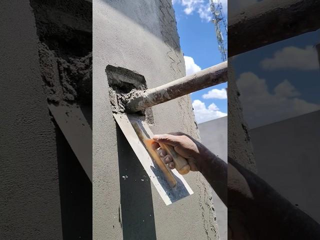 Plastering techniques  #shorts #shortsfeed #contruction #wallplaster #satisfying #plaster