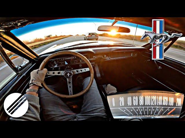 1966 Ford Mustang 4.7 V8 Top Speed Drive on German Autobahn