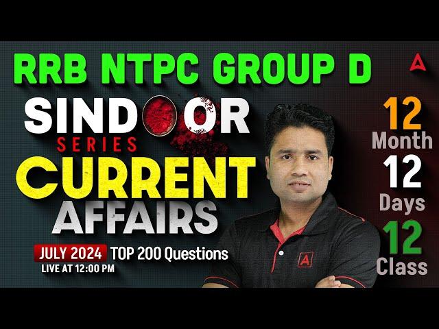 CURRENT AFFAIRS SINDOOR SERIES | July 2024 Top 200 Current Affairs Questions | By Pawan Sir
