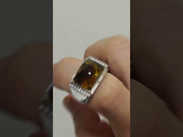 #amber ring #缅甸琥珀戒指 #crystals #水晶世界 #文玩 #gemstone #有机宝石 #戒指