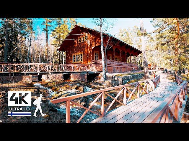 Leisurely Sightseeing Imperial Fishing Lodge and Rapids, Finland - Slow TV 4K