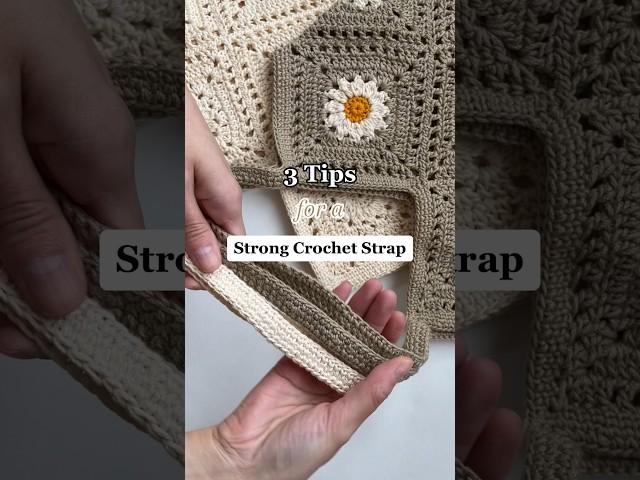 Here are 3 ways I made my strap strong for the Breezy Days Daisy Bag  #crochetbag #ilovecrochet