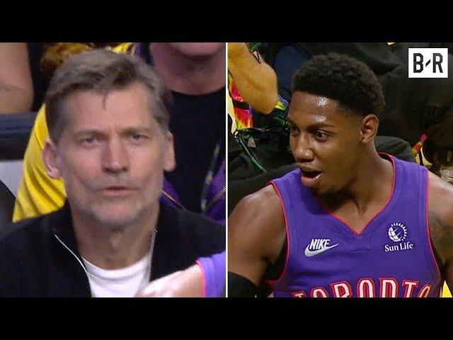 RJ Barrett Recognizes Game of Thrones' Nikolaj Coster-Waldau (Jaime Lannister) Sitting Courtside 