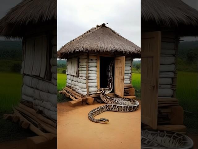 "The Terror of a Snake in the Hut: How to Save Your Life" #short #SnakeInTheHut#WildlifeEncounter