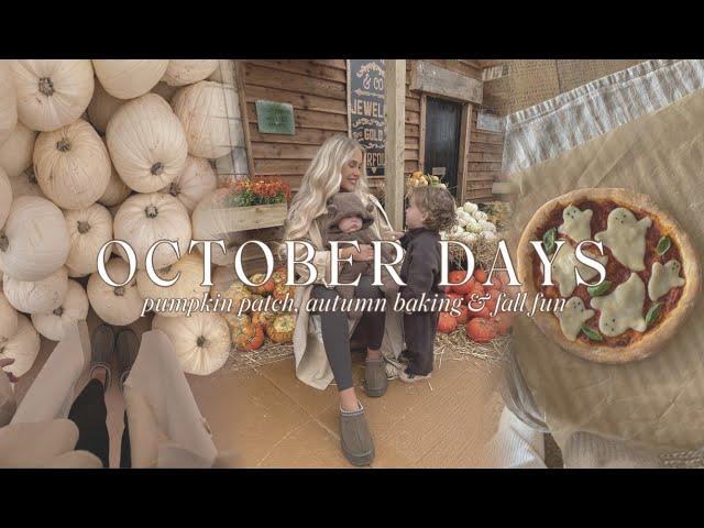 OCTOBER DAYS | cosy autumn vlog, pumpkin patch, autumn baking & homemade ghost pizzas 