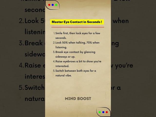 Master Eye Contact in Seconds ! #shorts #viralshorts #tips #quotes