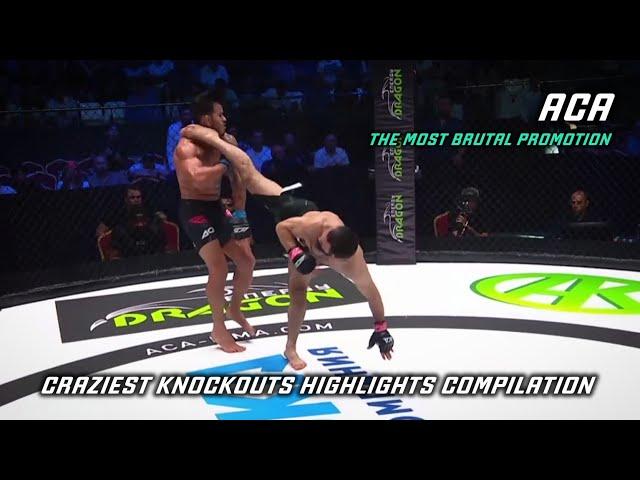 JUST THE CRAZIEST KNOCKOUTS ️ ACA Brutal Promotion - Highlights