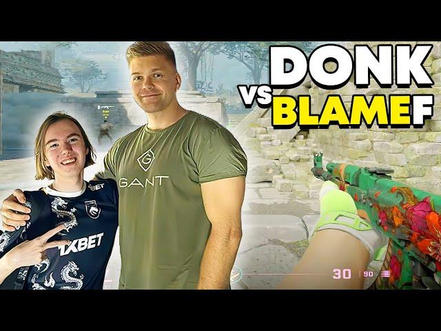 "THIS GYM GUY DESTROYS!!" - DONK PLAYS FACEIT VS BLAMEF | CS2