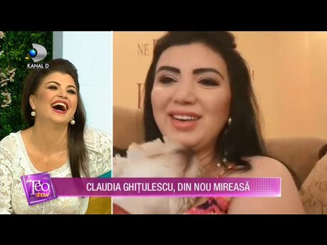 Teo Show - Claudia Ghitulescu, din nou mireasa! Adriana Bahmuteanu si Marcela Fota au felicitat-o!