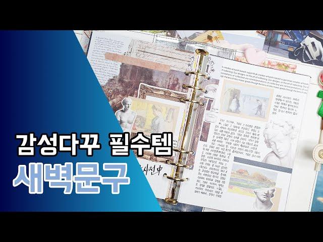 다이어리꾸미기 0095. 감성 다꾸템 추천 / 새벽문구 /심플 다꾸 / 전시회 도록같은 다꾸 / Journal with me