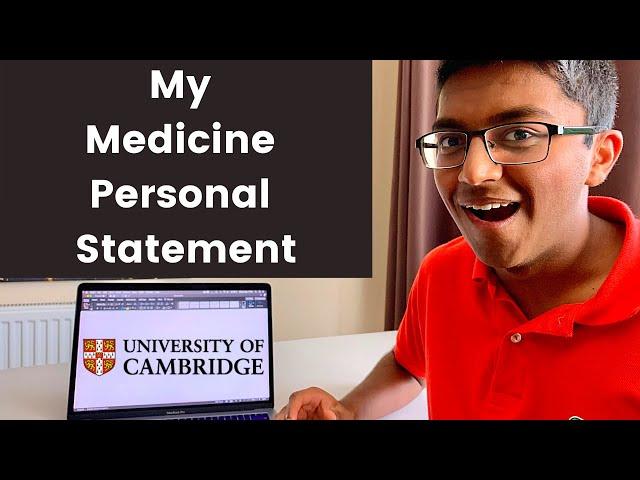 CAMBRIDGE MEDICINE Personal Statement Example (4 offers)