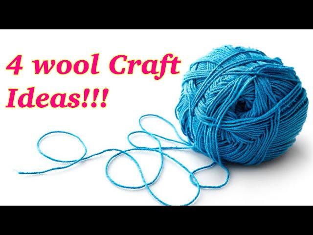 4 easy wool craft ideas  / woolen thread craft ideas easy - DIY wool craft ideas