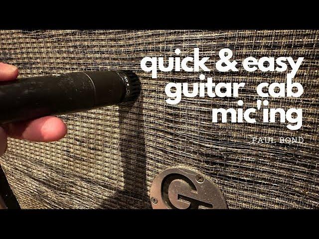 Failsafe Micing up of Electric Guitar. Studio OR Live