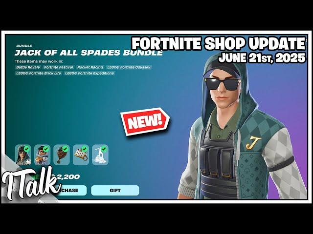 *NEW* JACK OF ALL SPADES BUNDLE! Fortnite Item Shop [June 21st, 2025] (Fortnite Chapter 6)