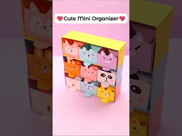 DIY Cute Mini Organizer / How to make Stationery / Paper Craft Idea #papercraft  #diy  #art