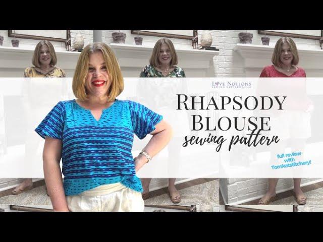 The Rhapsody Blouse Sewing Pattern With TomKat Stitchery