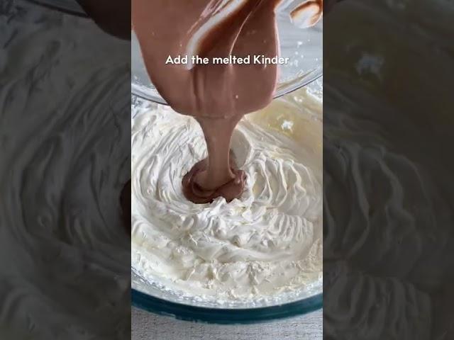 2-ingredient Kinder chocolate mousse recipe!