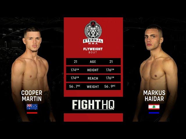 Eternal MMA 91 : Cooper Martin VS Markus Haidar | FULL FIGHT