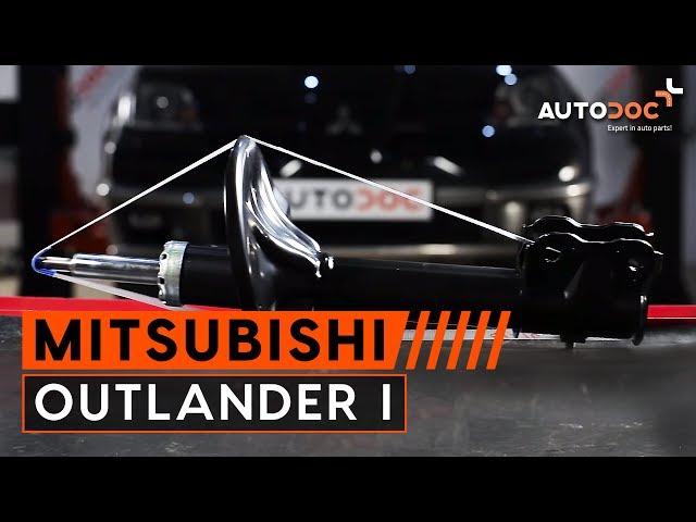 How to change front shock absorbers Mitsubishi Outlander 1 TUTORIAL | AUTODOC