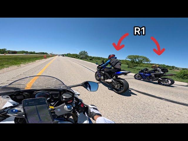 Highway cruise with 2 R1s