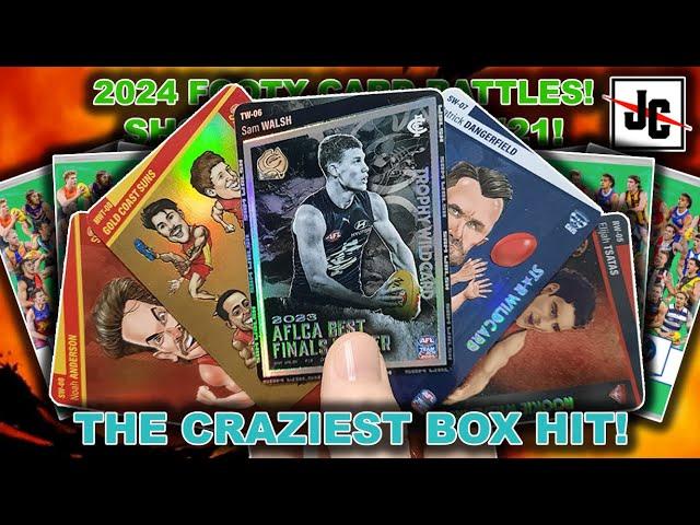 CRAZIEST BOX HIT! FOOTY CARD BATTLES | 2024 AFL TEAMCOACH CARDS