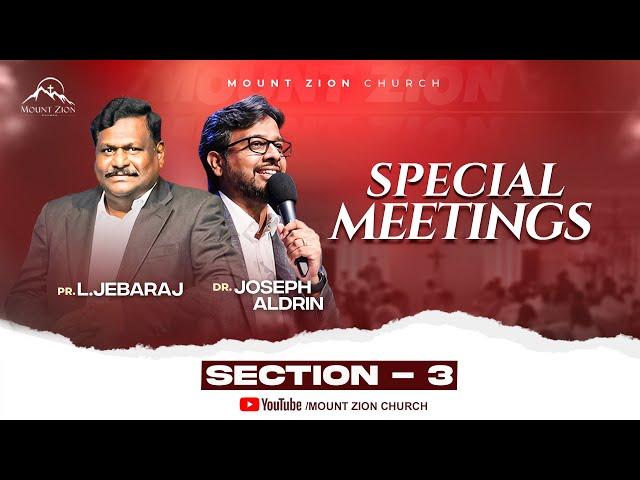 Special Meetings | Pr. L. Jebaraj | Dr. Joseph Aldrin | DAY - 2 |  JUNE 21 (LIVE)