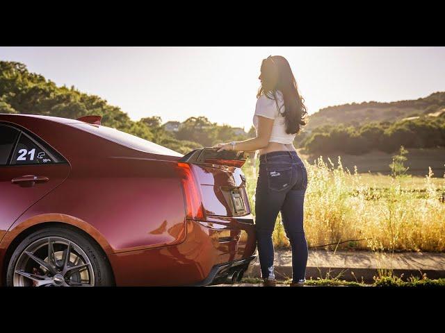 Pam installs her Cadillac ATS-V Maverick Man Carbon Wickerbill Spoiler