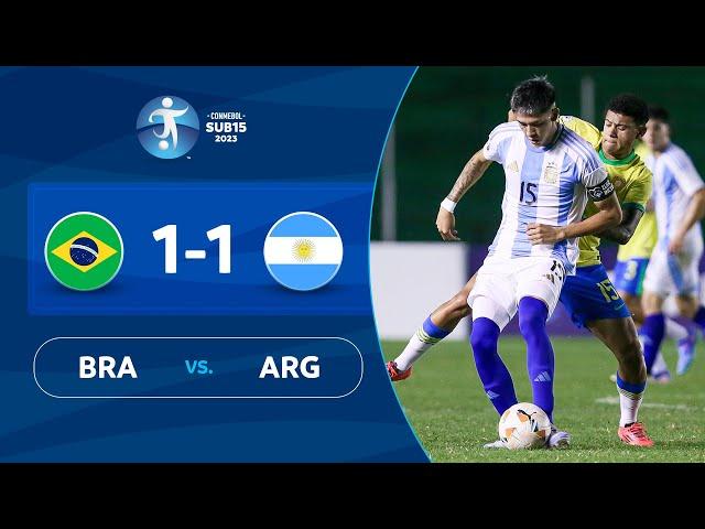 BRASIL vs. ARGENTINA [1-1] | RESUMEN | CONMEBOL SUB 15 | FASE DE GRUPOS